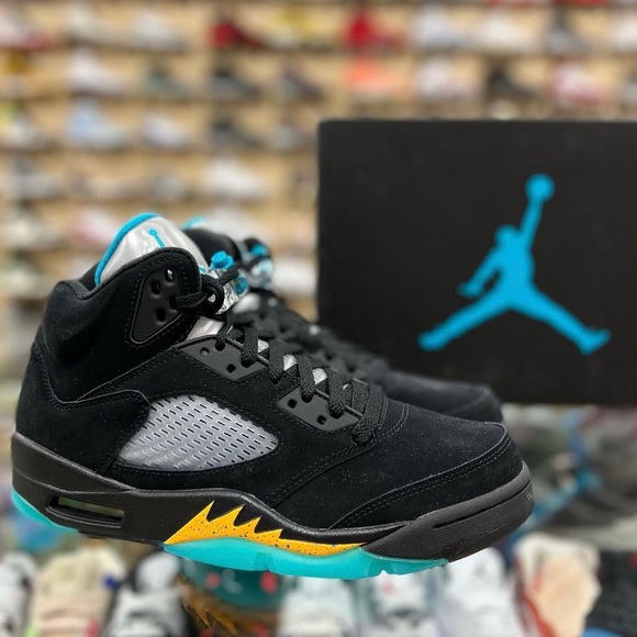 Jordan | Shoes | Nike Air Jordan 5 Retro Aqua Black Taxi Aquatone Dd587047  Size 8 3 | Poshmark